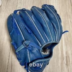 Gant de baseball Mizuno Global Elite bleu pour infield, balle en caoutchouc souple utilisée