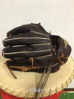 Gant de baseball Mizuno Mizuno en cuir de kip professionnel pour l'arrêt-court