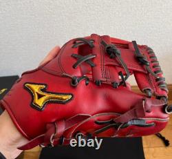 Gant de baseball Mizuno Pro 11,5 pouces Infield Droit Rouge Noir 1AJGR26213 Japon