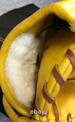 Gant de baseball Mizuno Pro 11,5 pouces pour l'intérieur droit jaune 1AJGR16023 Japon
