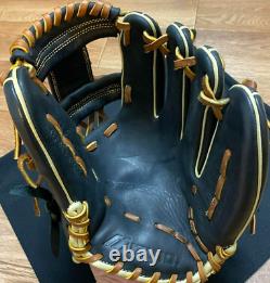 Gant de baseball Mizuno Pro 11,75 pouces pour joueur d'intérieur, main droite, noir, modèle MLB fait main