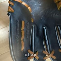 Gant de baseball Mizuno Pro HAGA Japon pour joueur de champ intérieur, 11 pouces, droitier, noir, balle dure, d’occasion