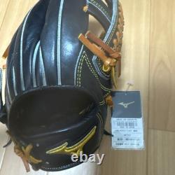 Gant de baseball Mizuno Pro HAGA Japon pour joueur de champ intérieur, 11 pouces, droitier, noir, balle dure, d’occasion