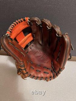 Gant de baseball Mizuno Pro Haga Japon Infield, entièrement cordé, utilisé, entretenu