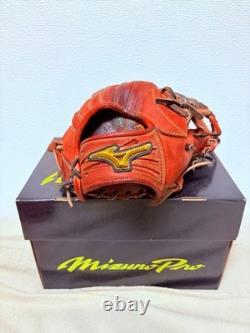 Gant de baseball Mizuno Pro Infield en cuir dur, utilisé, en bon état