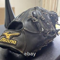 Gant de baseball Mizuno Pro Infielder pour droitier en cuir noir - Utilisé en très bon état