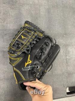 Gant de baseball Mizuno Pro Kamehameha noir et jaune avec web H, utilisé pour lanceur/champ intérieur