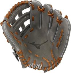Gant de baseball Mizuno Pro Select Gray H Web FP 12 en cuir premium pour le champ intérieur