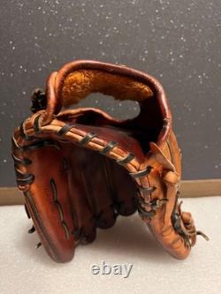 Gant de baseball Mizuno Pro d’occasion 11,5 po pour l’infield, marron, commande spéciale HAGA Japon