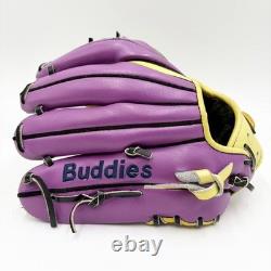 Gant de baseball Mizuno Pro d’occasion 11,5 pouces pour champ intérieur, droitier, bleu, commande personnalisée HAGA Japon