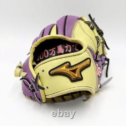 Gant de baseball Mizuno Pro d’occasion 11,5 pouces pour champ intérieur, droitier, bleu, commande personnalisée HAGA Japon