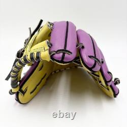 Gant de baseball Mizuno Pro d’occasion 11,5 pouces pour champ intérieur, droitier, bleu, commande personnalisée HAGA Japon