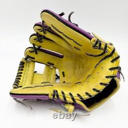 Gant de baseball Mizuno Pro d’occasion 11,5 pouces pour champ intérieur, droitier, bleu, commande personnalisée HAGA Japon