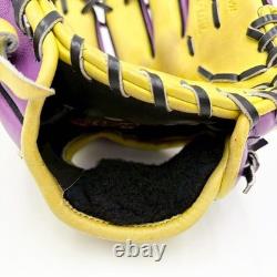 Gant de baseball Mizuno Pro d’occasion 11,5 pouces pour champ intérieur, droitier, bleu, commande personnalisée HAGA Japon