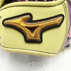 Gant de baseball Mizuno Pro d’occasion 11,5 pouces pour champ intérieur, droitier, bleu, commande personnalisée HAGA Japon