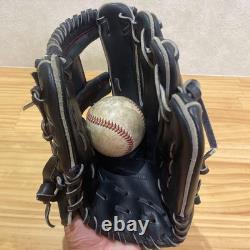Gant de baseball Mizuno Pro d’occasion 11,5 pouces pour l’infield, droitier, noir