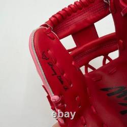 Gant de baseball Mizuno Pro d'occasion 11,5 pouces pour l'infield, rose, commande personnalisée HAGA Japon
