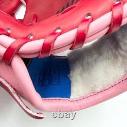 Gant de baseball Mizuno Pro d'occasion 11,5 pouces pour l'infield, rose, commande personnalisée HAGA Japon Gant de baseball Mizuno Pro d'occasion 11,5 pouces pour l'infield, rose, commande personnalisée HAGA Japon