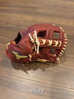 Gant de baseball Mizuno Pro d’occasion 11,5' pour l’infield, rouge, édition limitée Flagship Shop Japon