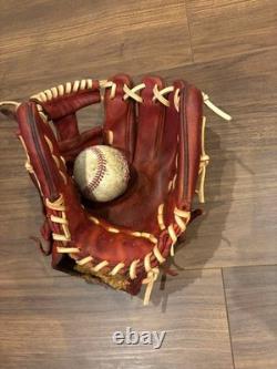 Gant de baseball Mizuno Pro d’occasion 11,5' pour l’infield, rouge, édition limitée Flagship Shop Japon