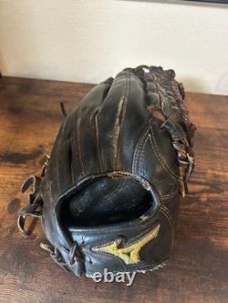 Gant de baseball Mizuno Pro pour infield, balle dure, noir, mitaine d’occasion