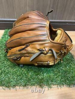 Gant de baseball Mizuno Pro pour joueur de champ intérieur droitier, brun, utilisé en très bon état