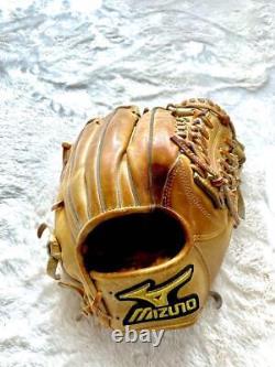 Gant de baseball Mizuno Pro pour l'intérieur du terrain, droitier, couleur orange, utilisé très bon état