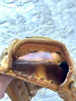 Gant de baseball Mizuno Pro pour l'intérieur du terrain, droitier, couleur orange, utilisé très bon état