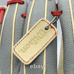 Gant de baseball NWT Wilson A2000 Pro Stock 1785 11,75 Superskin en cuir pour infield RHT NEUF