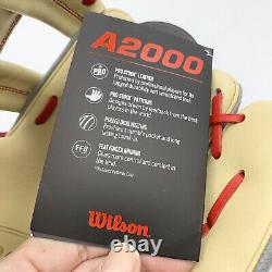 Gant de baseball NWT Wilson A2000 Pro Stock 1785 11.75 Superskin en cuir pour infield RHT NEUF
