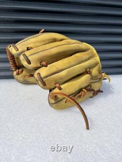 Gant de baseball Rare Mizuno Pro Hardball Infielder Modèle Hitoshi Broderie en Or