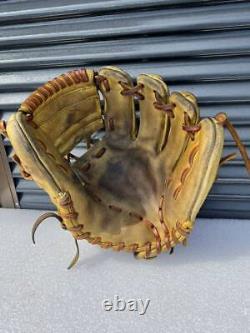 Gant de baseball Rare Mizuno Pro Hardball Infielder Modèle Hitoshi Broderie en Or