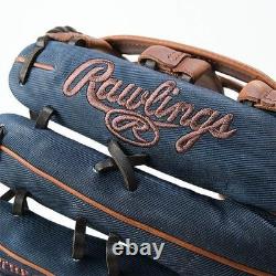 Gant de baseball Rawlings HOH Pro Excel Jeans GR5FHJB88 12,5 pouces Infield RHT ML Marine 2025 Nouveau