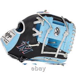 Gant de baseball Rawlings Heart of the Hide MLB Miami Marlins 11,5 pouces pour le champ intérieur