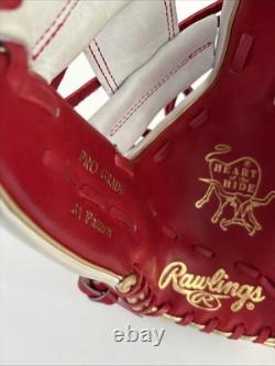 Gant de baseball Rawlings Heart of the Hide MLB St. Louis Cardinals 11,5 pouces pour infield