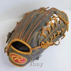 Gant de baseball Rawlings Pro Model pour droitier, cuir noir, d’occasion