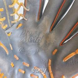 Gant de baseball Rawlings Pro Model pour droitier, cuir noir, d’occasion