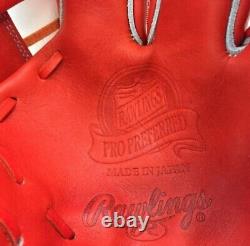 Gant de baseball Rawlings Pro Preferred 11,5 pouces pour joueur de champ intérieur droit orange GH7PRJ5