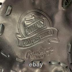 Gant de baseball Rawlings Pro Preferred d’occasion 10,5 pouces pour champ intérieur, lanceur droitier, noir GHSOGPR