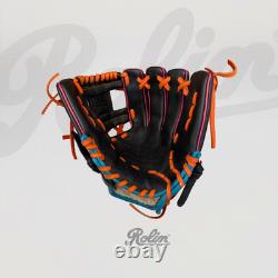 Gant de baseball Rolin WR-437-2 EXPT 11.5 Infield en cuir de bovin aqua orange RHT