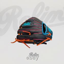 Gant de baseball Rolin WR-437-2 EXPT 11.5 Infield en cuir de bovin aqua orange RHT