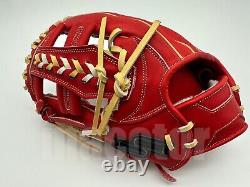 Gant de baseball SSK Black Soul 12 Infield Rouge Crème Croix LHT Japon Pro NPB