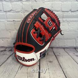 Gant de baseball Wilson A2000 1786 11.5 Infield Rouge Blanc Bleu WBW100386115 RARE