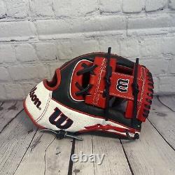 Gant de baseball Wilson A2000 1786 11.5 Infield Rouge Blanc Bleu WBW100386115 RARE