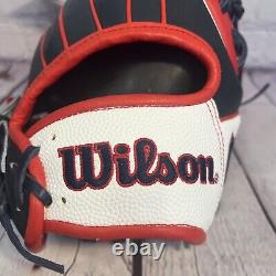 Gant de baseball Wilson A2000 1786 11.5 Infield Rouge Blanc Bleu WBW100386115 RARE