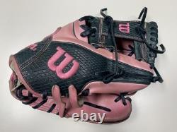 Gant de baseball Wilson A2000 1786 11,5 pouces infield cuir pro stock adulte rose noir