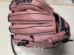 Gant de baseball Wilson A2000 1786 11,5 pouces infield cuir pro stock adulte rose noir
