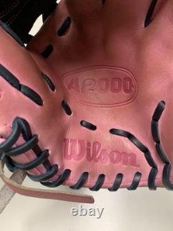 Gant de baseball Wilson A2000 1786 11,5 pouces infield cuir pro stock adulte rose noir