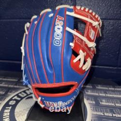 Gant de baseball Wilson A2000 1786 PRO STOCK 11.5 Champ intérieur ROUGE BLANC BLEU