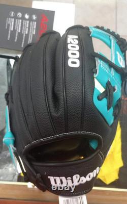 Gant de baseball Wilson A2000 1786SS 11.5 pouces Infield Noir/Turquoise pour droitier